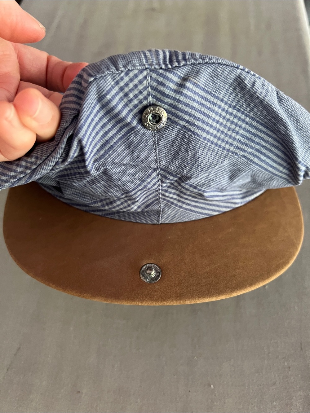 Vintage 90s Nike Flat Cap Newsboy Cabbie Golf Hat Swoosh Blue Rare - Picture 7 of 8
